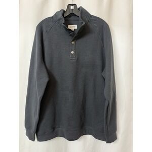 Goodfellow & Co. Men's Snap Pullover Sweatshirt Large Black NWT. O-13